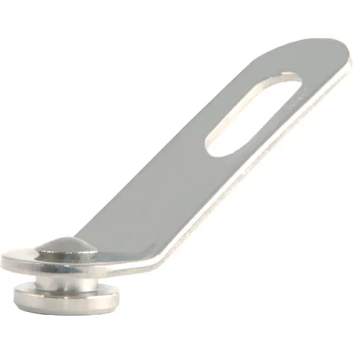 Ferrure de Hale-bas de bôme pour dériveurs, incluant une clé d'accroche pour installation rapide, adaptée aux mâts de 50 à 80mm, fixation par rivets ou vis.