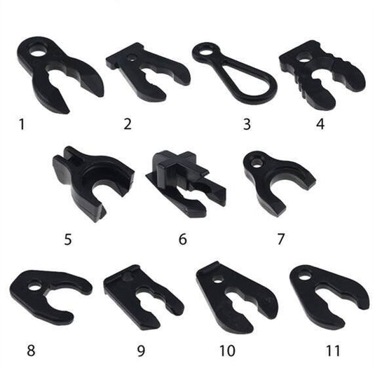 Coupe Circuit Universel avec cordon, assortiments de clips en plastique pour câbles, essentiels pour sécuriser vos sorties en mer, comprenant 11 clés pour divers moteurs hors bord.