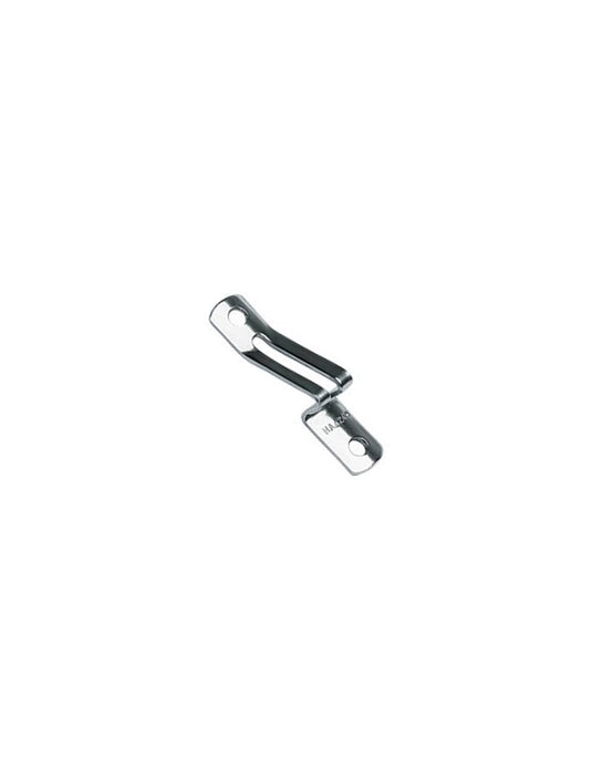 Crochet de Drisse ø2-3mm, gros plan sur une charnière métallique, idéal pour fixer la drisse de grand voile sur dériveurs, proposé par Yachting Thommeret.