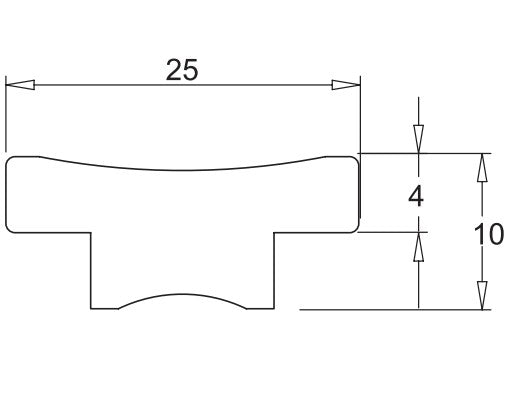 Chariot à piston pour Rail Holt T 25mm, conçu pour une charge utile de 650kg, essentiel pour l'équipement nautique spécialisé en voile légère.
