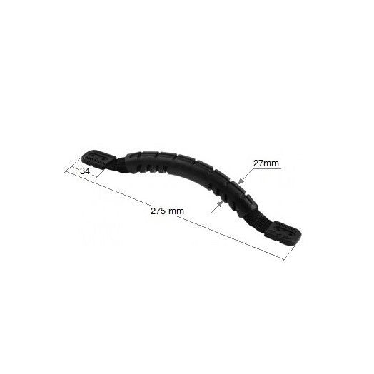 Poignée Sangle Ergonomique avec surmoulage plastique, idéale pour dériveurs et catamarans. Conception flexible et ergonomique, parfaite pour une utilisation nautique polyvalente.