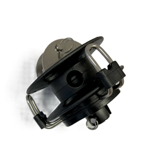 Enrouleur de Foc ø76mm avec connecteur mécanique à verrouillage rapide, idéal pour dériveurs et catamarans, charge jusqu'à 1100kg, adaptable à cordage ø3-4mm.