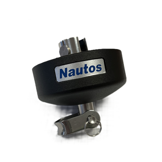 Enrouleur de Foc Holt-Nautos ø70mm, montage compact mécanique pour petits bateaux, avec pince à dégagement rapide, idéal pour dériveurs et voiliers jusqu'à 6m.