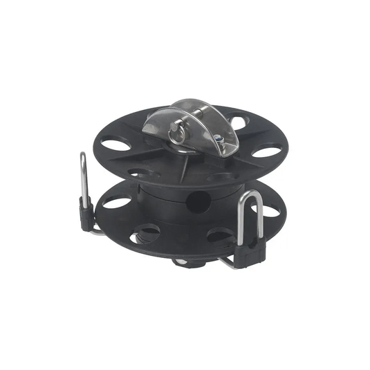 Enrouleur de foc dériveur et catamaran diam 76mm d'excellente qualite avec un tambou en nylon noir et des pieces en inox