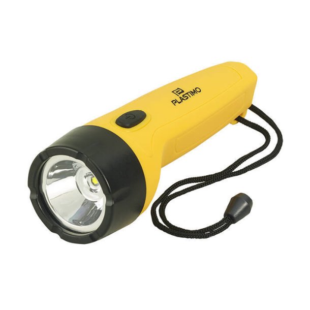 Lampe torche étanche et flottante, résistante aux chocs, 50 lumens, autonomie 25h, portée 20m, idéale pour la navigation légère. Fonctionne avec 2 piles AA.