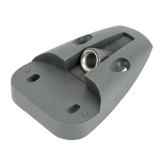 Filoir Passe Pont pour Taquet Allen ou Holt, support de montage en plastique moulé avec tube en acier inoxydable, idéal pour antennes sur bateaux ou véhicules.