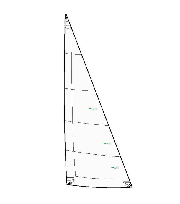 Foc Catamaran hobie cat 14, adaptable, en tissu Dacron 250g avec coupe cross-cut, idéal pour voile légère. Options et demandes spécifiques disponibles.