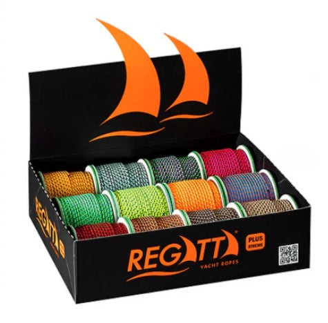 Laden Sie das Bild in Galerie -Viewer, Garcette Polyester REGATTA Ola, idéale pour usages nautiques, vendue en bobine, parfaite pour dériveurs et catamarans. Conçue pour durabilité et performance en voile légère.
