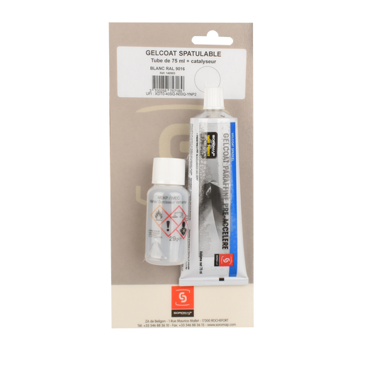 Gelcoat de réparation/finition Blanc 75ml, Réparez rapidement avant d'aller naviguer