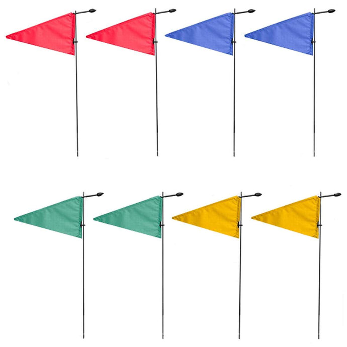 Girouette Tissu Triangulaire en tissu de spi, disponible en diverses tailles de tige, idéale pour la voile légère, proposée par Yachting Thommeret.