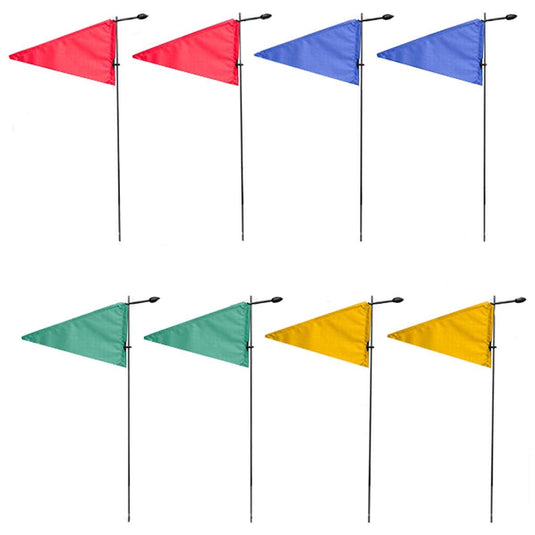 Girouette Tissu Triangulaire en tissu de spi, disponible en diverses tailles de tige, idéale pour la voile légère, proposée par Yachting Thommeret.
