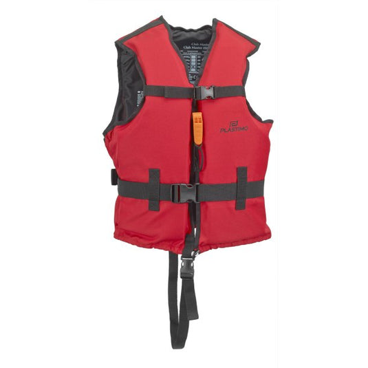 Gilet de sauvetage Club Master avec flottabilité de 70 Newtons, conçu par PLASTIMO pour une utilisation intense en voile légère, doté de mousse souple et bandes rétroréfléchissantes.