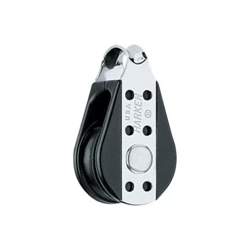 Poulie Simple Big Bullet ø38mm, compacte et légère, idéale pour le réglage rapide et efficace des voiles sur dériveurs et catamarans de sport.