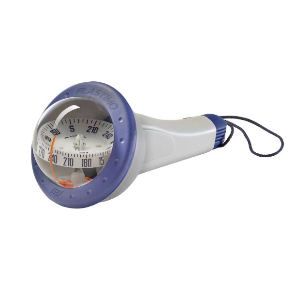Gros plan du Compas amovible IRIS 100 - Bleu, idéal pour voiliers et petites embarcations, avec système de montage multi-positions et protection contre les chocs.