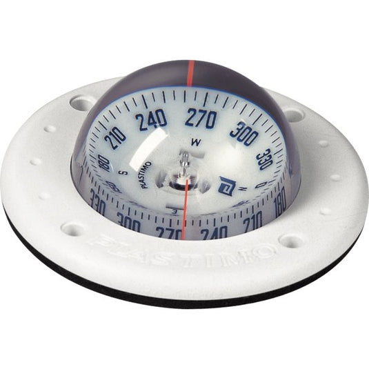 Compas de pont MINI-C avec rose conique à double lecture, monté sur cardan pour stabilité, idéal pour dériveurs et croisières, installation facile sur diverses surfaces de bateau.