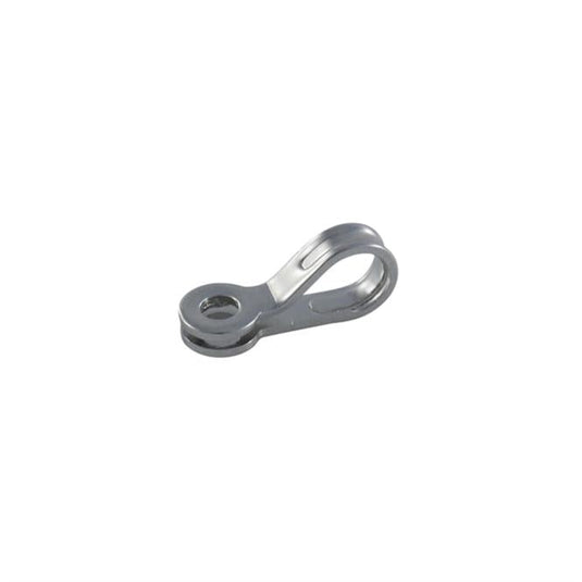 Pontet Replié pour Cordage ø5mm en inox A4, outil métallique perforé, adapté à la voile légère, offrant résistance jusqu'à 500kg. Fabrication européenne, idéal pour dériveurs et catamarans.