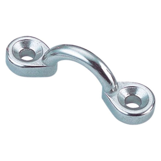 Pontet Fil Renforcé en inox A4 avec deux trous, idéal pour accastillage nautique, offrant robustesse et durabilité, parfait pour dériveurs et catamarans de sport.