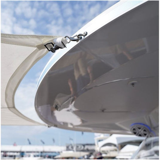 Pontet Fil Renforcé en inox A4 visible, idéal pour voiliers et catamarans. Fabrication européenne, qualité marine, dimensions précises pour ajustement optimal sur accastillage.