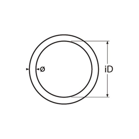 Anneau Rond Inox A4 de qualité marine, illustration de design technique. Parfait pour accastillage léger, charge max de 990kg, fabrication européenne.