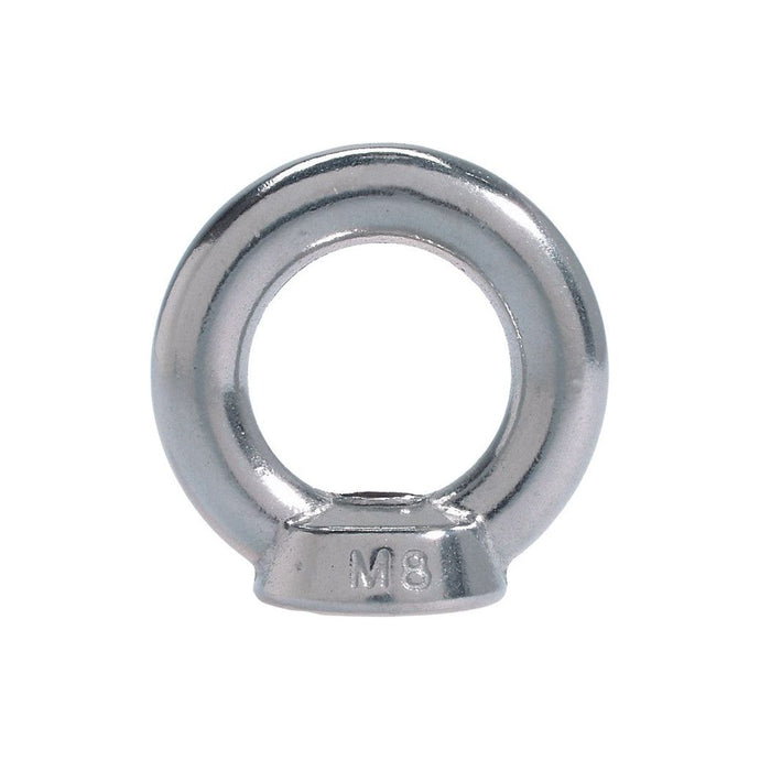 Écrou à Œil Anneau moulé A4 en inox A4 - AISI 316, idéal pour voile légère, gros plan montrant sa structure métallique robuste et précise.