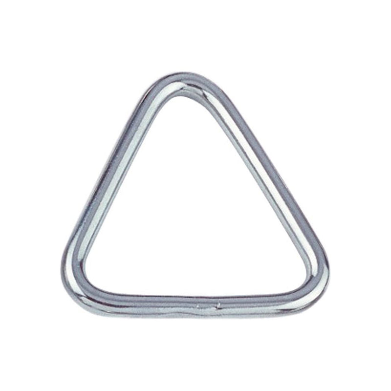 Chargez l&#39;image dans la visionneuse de la galerie, Anneau Triangle Inox A4 en métal, forme triangulaire, qualité marine AISI 316, diamètre 8mm, largeur intérieure 50mm, idéal pour équipements nautiques.
