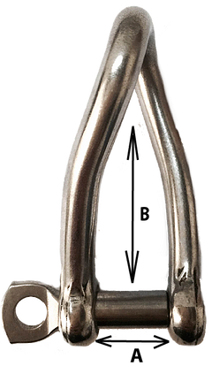 Load image into Gallery viewer, Manille torse inox très haute résistance pour régate, course croisière, etc.
