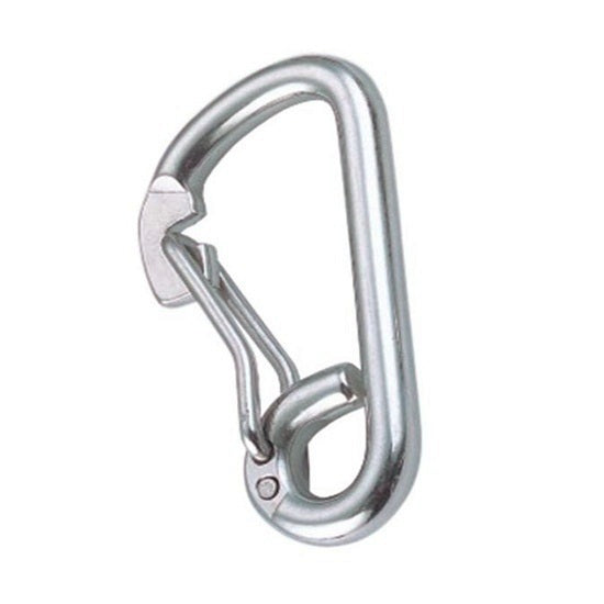 Chargez l'image dans la visionneuse de la galerie, Mousqueton en inox A4 qualité marine avec un ressort asymétrique pour une grande ouverture et connexion facilitée.
