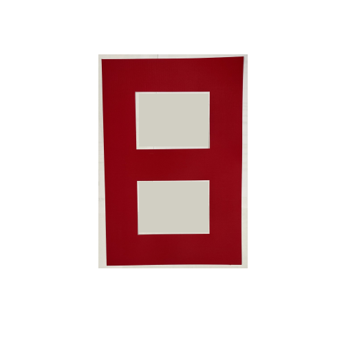 Tissu Insignia Rouge en 8, à découper, dimensions 305mm x 205mm, pour personnaliser les numéros sur équipements de voile légère.