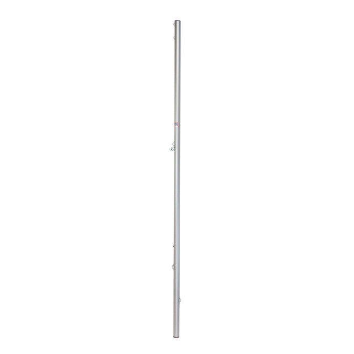 Mat accastillé Optimist Ecole pour voile à foureau, doté d'une poulie et d'un taquet de hale-bas en acier inoxydable, idéal pour la voile légère.