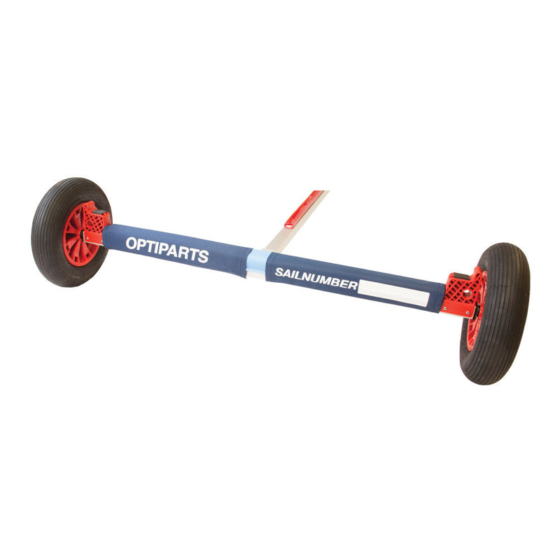 Chargez l&#39;image dans la visionneuse de la galerie, Kit de rembourrage pour chariot mise à l’eau Optimist, comprenant tube en mousse et housses nylon, protège la coque et facilite le hissage du bateau.
