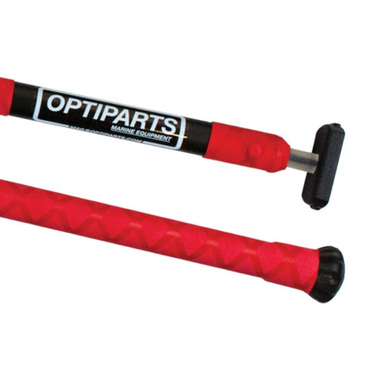 Stick Alu ø20mm x 60cm X-Gripp en aluminium anodisé pour Optimist, avec gaine thermorétractable à grip en X et articulation amovible.