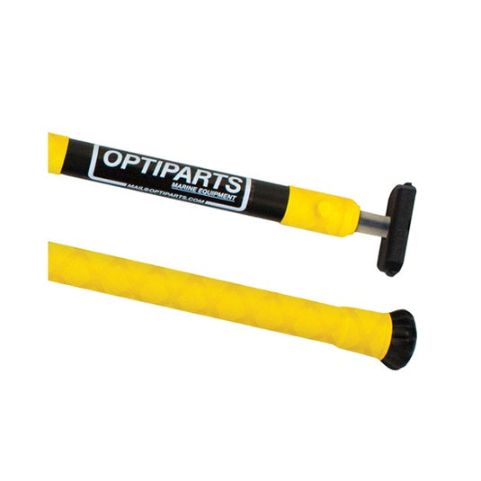 Stick Alu ø20mm x 60cm X-Gripp pour Optimist, en aluminium anodisé, avec gaine thermorétractable antidérapante et articulation amovible, idéal pour voile légère.