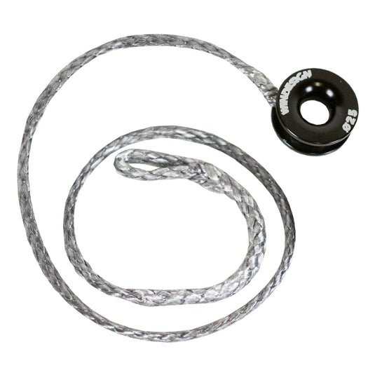Anneau Faible Friction + Cordage 100% dyneema avec anneau à friction ø25mm, idéal pour drisse 10mm sur Optimist, utilisé en accastillage voile légère.