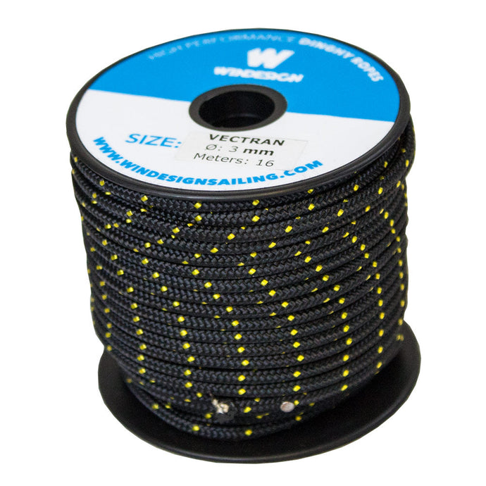 Garcette Vectran ø3 mm - Bobinot 16m, idéale pour Optimist et usages multiples, réputée pour sa résistance exceptionnelle, disponible chez Yachting Thommeret.