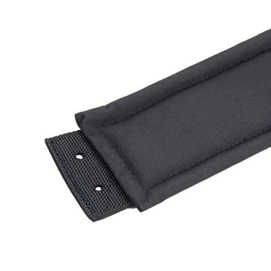 Sangle de Rappel rembourrée Laser® noire, 8 cm de large, avec mousse à cellules fermées et fixation Velcro, idéale pour répartir le poids sur l'épaule.