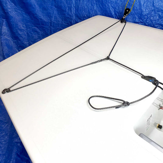 Bout pantoire pour Laser®, Dyneema® 6 mm, 3,5 m avec boucle épissée, offrant résistance et faible allongement pour dériveur.