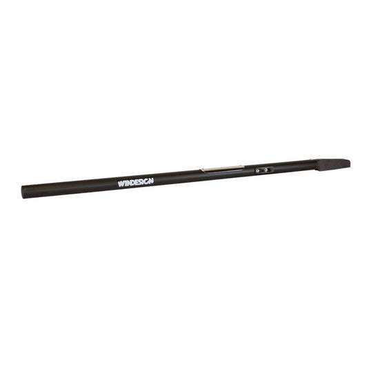 Barre Alu Laser® Optiparts Deluxe, tube en aluminium noir avec insert en aluminium anodisé, bouchon plastique, taquet coinceur latéral, pour dériveurs Laser® et ILCA®.