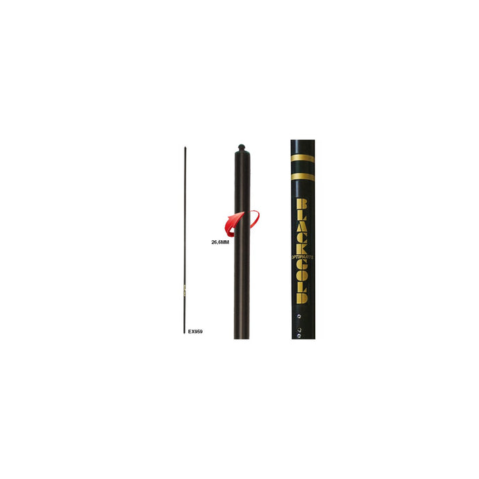 Livarde Optimist compétition, mât BLACKLITE Ø26,6 mm, pour coureurs <35Kg, idéal pour la voile légère. 20% plus flexible que BLACKGOLD Medium.