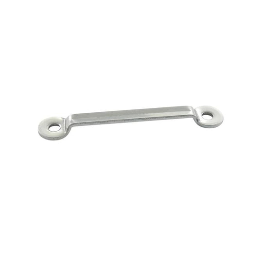passe-sangle en acier inoxydable avec une barre au milieu de 50mm et 2 plats de fixation ronds.