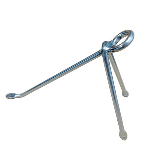Potence vue de profil avec 3 fixations pour le mât de dériveur et ainsi dévier ou écarter la drisse de spinnaker du mât.