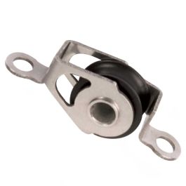 Poulie à Encastrer Mininox ø20mm, optimisée pour performance et longévité, avec roulement Delrin réduisant la friction, idéale pour dériveurs et catamarans de sport.