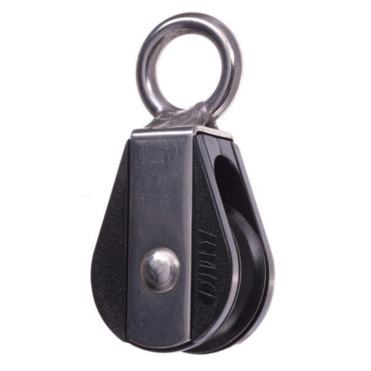 Poulie à Anneau à billes avec roulements en acier inoxydable, idéale pour navigation et usage professionnel, offrant robustesse et haute résistance pour applications nautiques.
