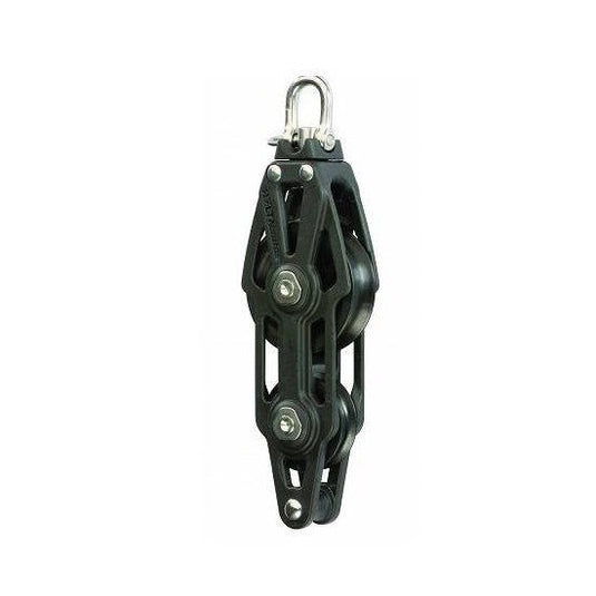 Poulie Violon + Ringot avec joues en composite carbone, idéale pour palans, disponible en 45mm et 60mm, conçue pour voile légère chez Yachting Thommeret.