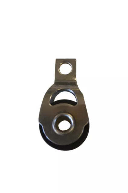 Poulie à Fixer Mininox ø20mm Réa Alu, avec roulement Delrin, optimisée pour faible friction et haute charge, idéale pour voile légère et applications nautiques.