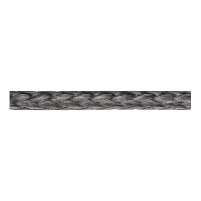 Gros plan sur la Drisse Dyna Speed 100% Dyneema, corde tressée 12 fuseaux, haute résistance, idéale pour voile légère, contrôle et manœuvres nautiques.