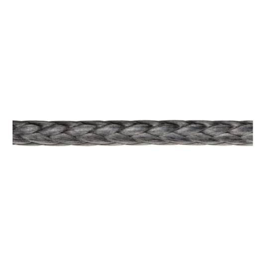 Gros plan sur la Drisse Dyna Speed 100% Dyneema, corde tressée 12 fuseaux, haute résistance, idéale pour voile légère, contrôle et manœuvres nautiques.