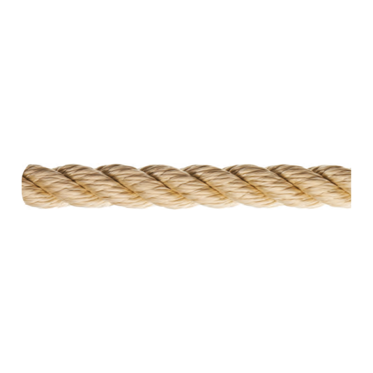 Amarre TOP CLASSIC 3-S Beige, corde en polyester traité anti-UV, résistante à l'abrasion, idéale pour voiliers classiques et décoration, vendue au mètre.