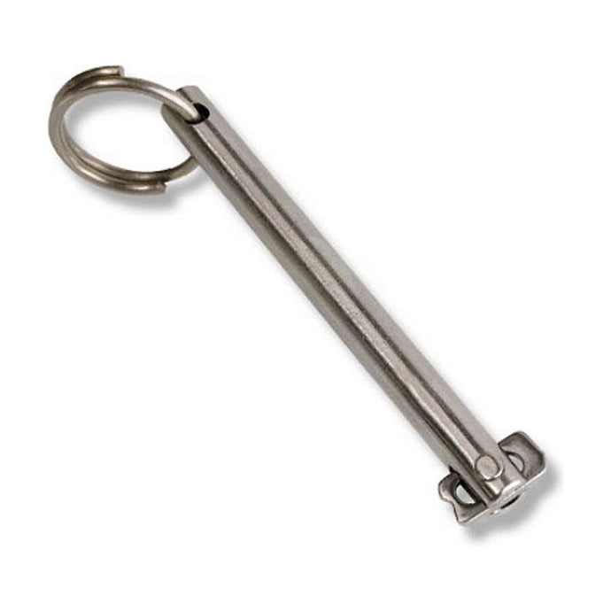 Axe amovible pour vit de mulet ø6 x 66mm avec mécanisme à ressort pour verrouillage rapide, idéal pour accastillage voile légère, dériveur et catamaran.