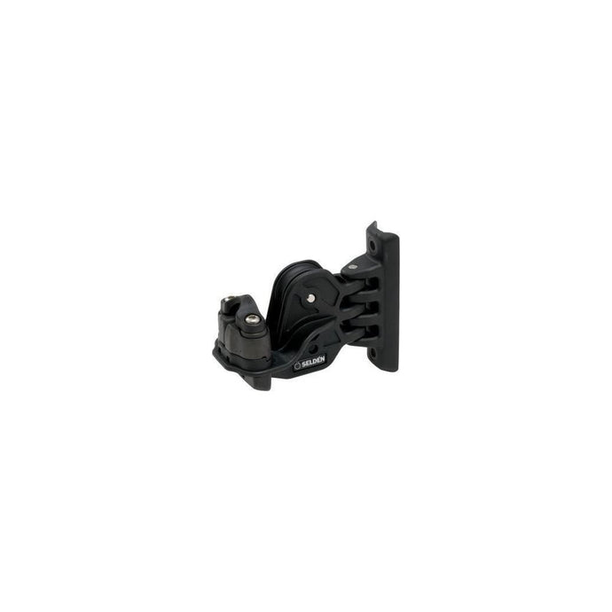 Tourelle de Mât avec Poulie + Taquet Ent/27mm en composite léger, fixation par deux vis, idéale pour cordage de 4 à 6mm, charge de rupture 300Kg.
