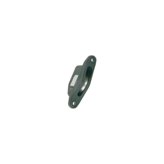 Poulie à Encastrer ø35mm L, boîtier noir avec réa en nylon, pour drisse de foc ou balancine, compatible ligne ø8mm max.